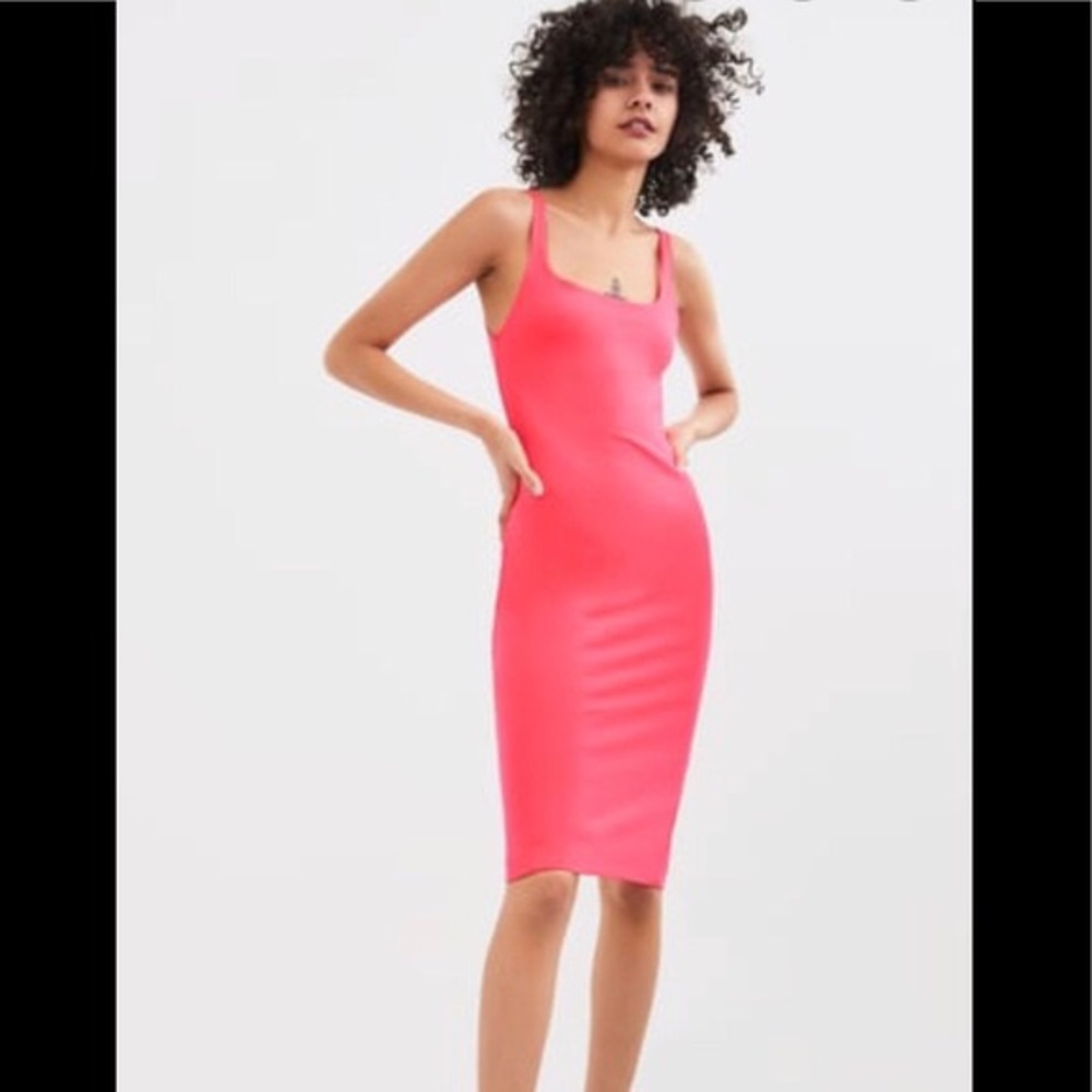 NWT Zara Hot Pink Neon Dress